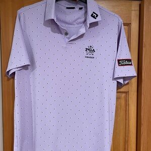 Footjoy Titleist Purple Performance Polo Shirt athletic fit